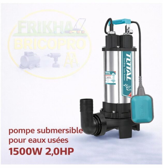 POMPE SUBMERSIBLE POUR EAUX USEES 1500W 2.0P